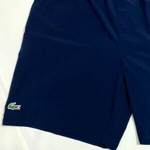 Lacoste Shorts Mens XL Navy Blue Ultra Dry Badge Accent Tennis Heritage Shorts